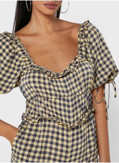 Missguided Gingham Playsuit  - Image 3