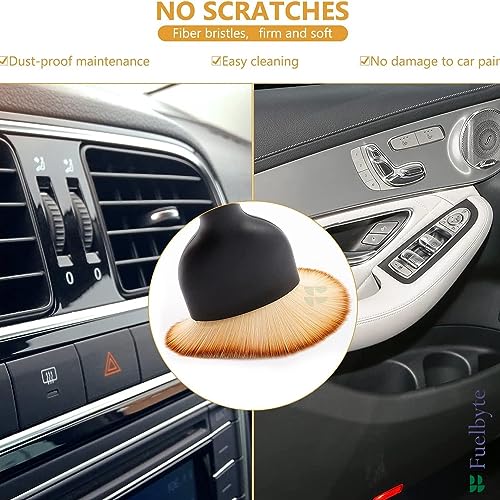 Fuelbyte 5 PCs Microfiber Car Duster with Long Handle Car Cleaning Brush Exteriror and Interiror Car Cleaning Cloth Car Ac Vent Cleaner Brush for Car, Motorbike, SUVs Car Cleaning Kit (A1) - Image 3
