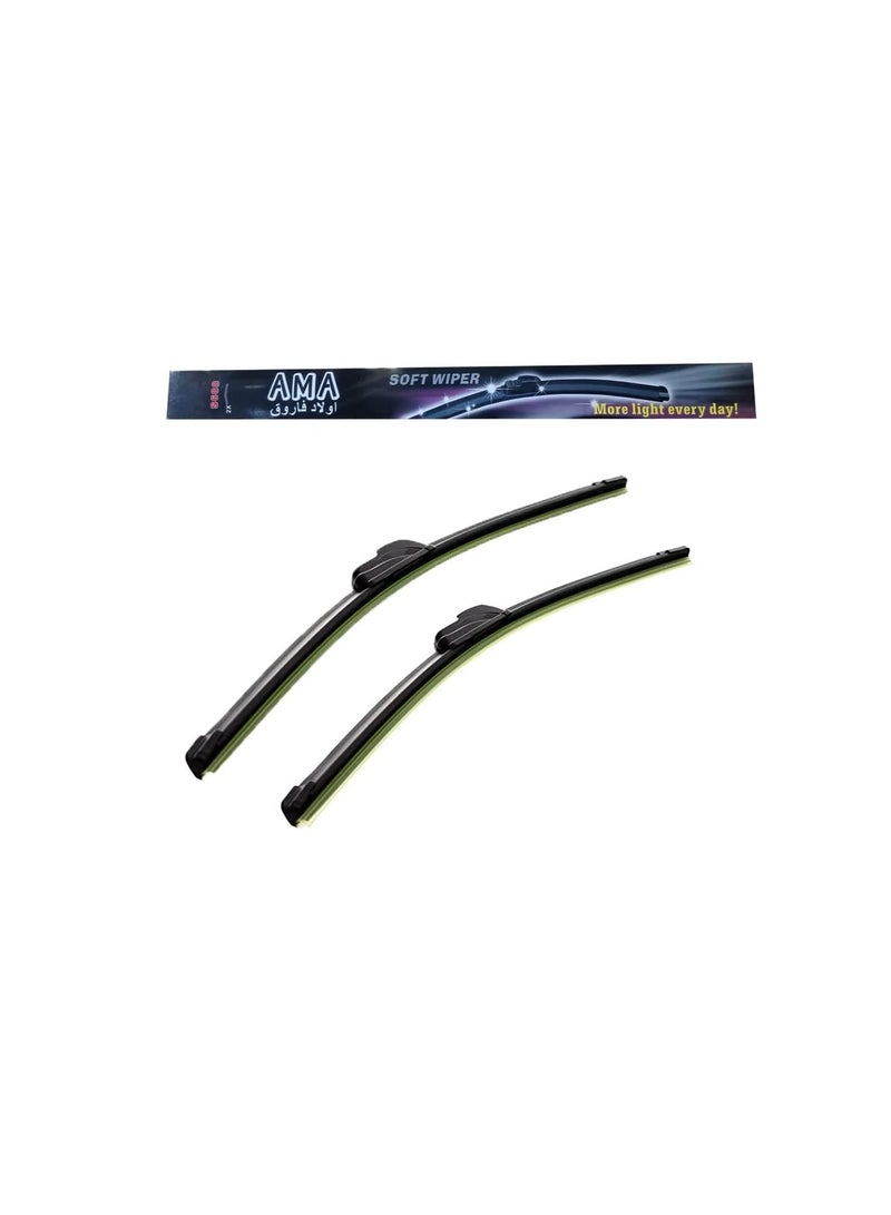 طقم ريشة ربر مساحات زجاج السياره مقاس 24 - Image 3