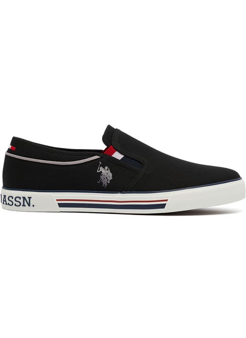 Men's Black Low-Top Sneakers - Lightweight Slip-On Design