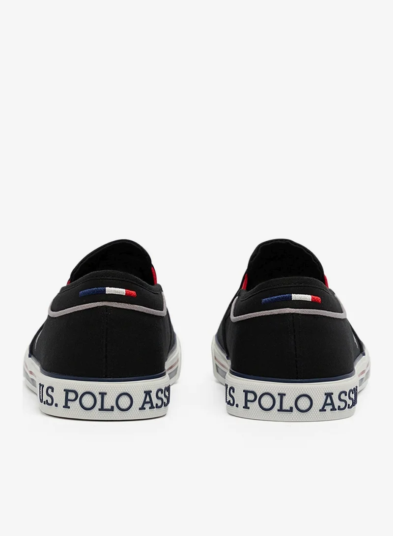 U.S. Polo Assn. Black Men's Black Low-Top Sneakers - Lightweight Shoes Slip-On Design for Men | Best Price UAE