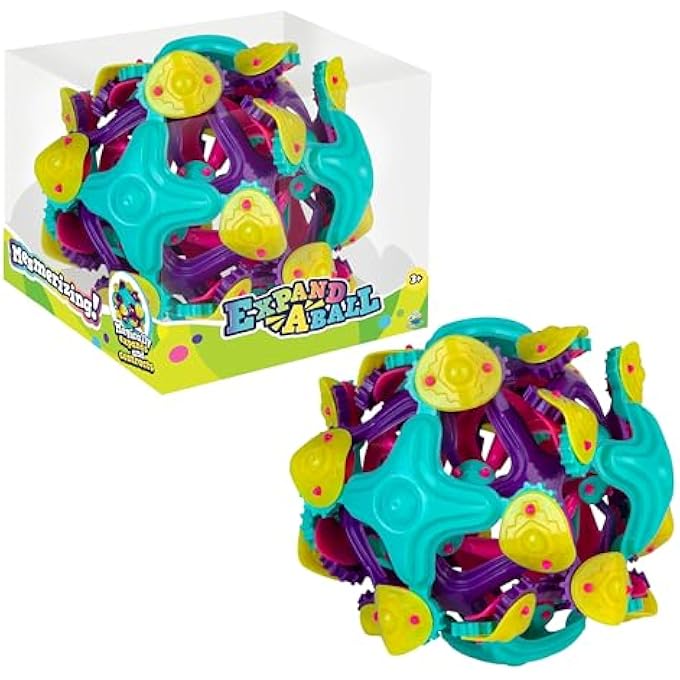 Orb Factory ORB Curiosities Jumbo Flower Expand-A-Ball (Teal) - Expands from 5" to 12" - Expandable Sensory & Fidget Sphere and Breathing Ball Toy - Great for Breathing Exercises and Play for Kids and Adults - Image 3
