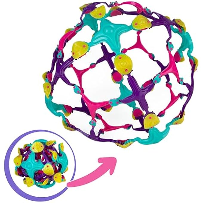 Orb Factory ORB Curiosities Jumbo Flower Expand-A-Ball (Teal) - Expands from 5" to 12" - Expandable Sensory & Fidget Sphere and Breathing Ball Toy - Great for Breathing Exercises and Play for Kids and Adults - Image 2
