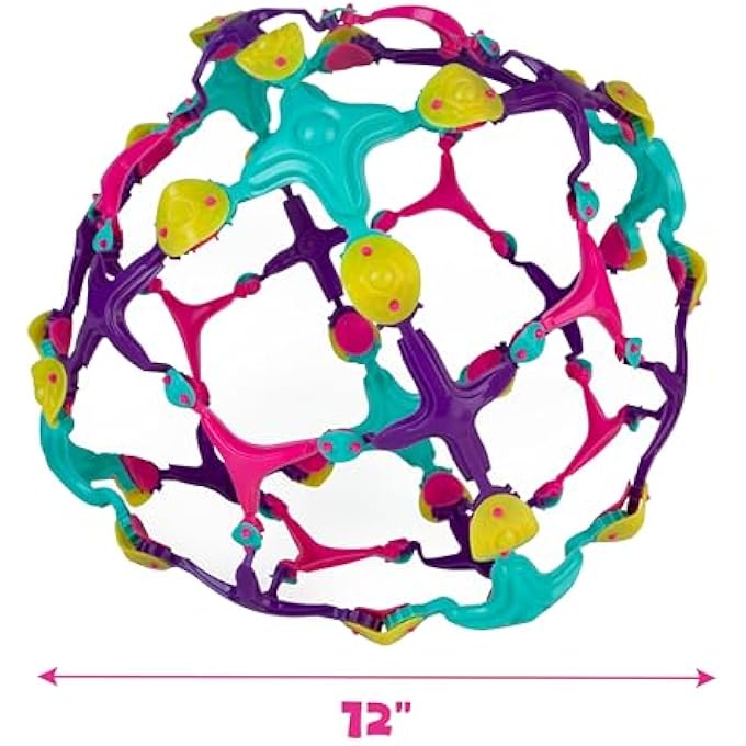 Orb Factory ORB Curiosities Jumbo Flower Expand-A-Ball (Teal) - Expands from 5" to 12" - Expandable Sensory & Fidget Sphere and Breathing Ball Toy - Great for Breathing Exercises and Play for Kids and Adults - Image 4