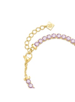 CERRUTI 1881 Claudia Gold Plated, Rose Crystals and Double 'C' Charm Bracelet for Women  - Image 3