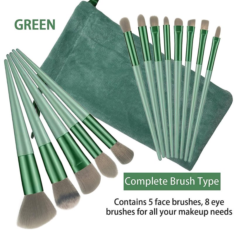 Rich beauty 13 pcs Makeup Brushes Set with Beauty Blender Eyeshadow Brush Set with Cloth Bag and 4 pcs Boxed Makeup Sponges for Foundation - Image 2