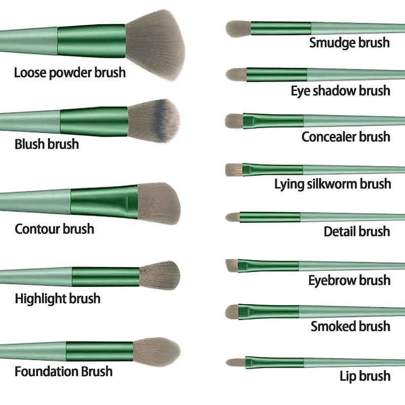 Rich beauty 13 pcs Makeup Brushes Set with Beauty Blender Eyeshadow Brush Set with Cloth Bag and 4 pcs Boxed Makeup Sponges for Foundation - Image 4