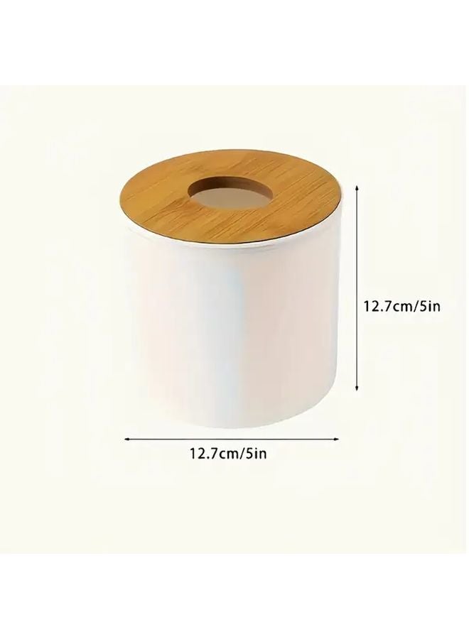 Modern Large Capacity White Tissue Box Holder Space Saving Bathroom Living Room Organizer - Image 5