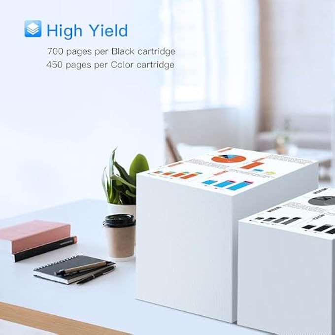 REMANUFACTURED INK CARTRIDGE REPLACEMENT FOR HP 61XL 61 XL TO USE WITH ENVY 4500 5530 5535 DESKJET 2540 1010 OFFICEJET 4632 4634, HIGH YIELD(1 BLACK,1 TRI-COLOR, 2 PACK) - Image 3