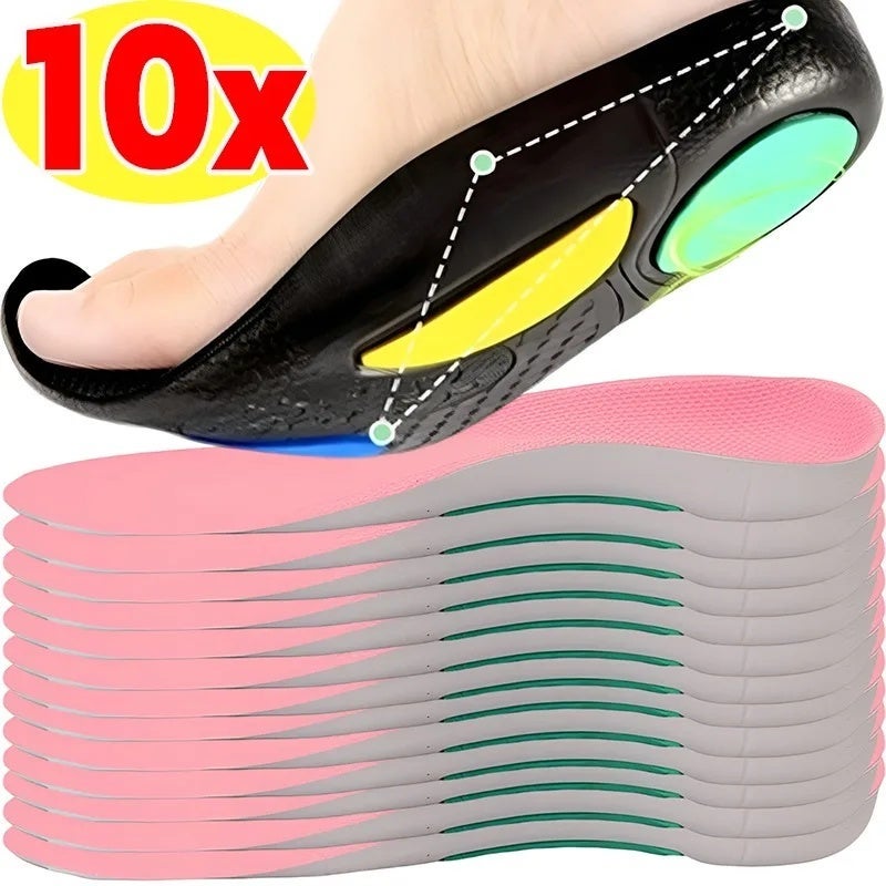 5D Arch Support Insoles for Hiking Boots Shock Absorbing EVA Sports Shoe Pads for Walking Correction Breathable Orthotic Insert - Image 4