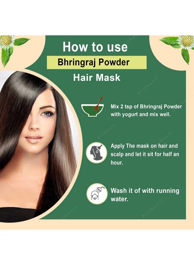  بريجبوتي مسحوق بريجبوتي بهرينجراج لنمو الشعر - (200 جرام) جيد لقناع الشعر وحزمة - تركيبة طبيعية لقناع الشعر ونموه - Image 4