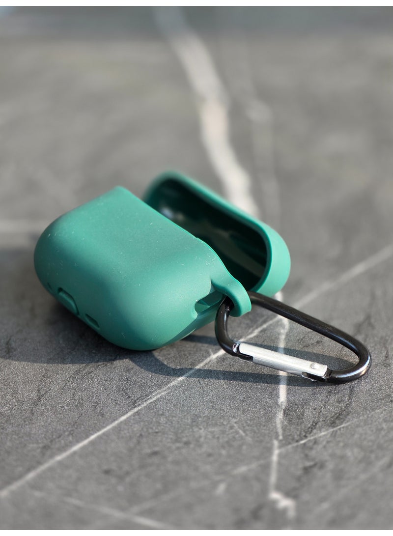 AirPods Pro 3 silicone protective case cover, Front LED Visible (Green) - Image 1