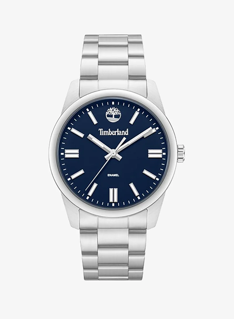 Timberland Midnight Mine Blue Dial Stainless Steel Bracelet Analog Watch for Men, 42mm