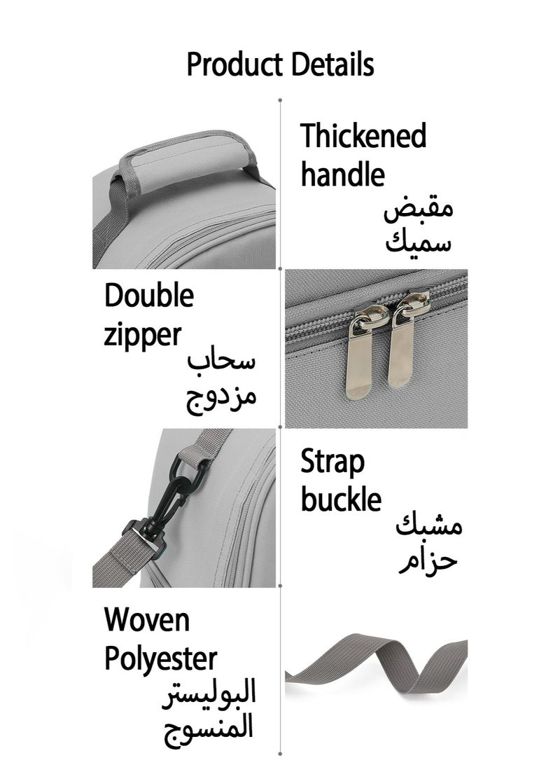 Jourvent Breast Pump Bag with Dual-Layer Design, Cooler and Moistureproof Compartments, Ideal for Outdoor Work and Breast Milk Storage (Pink) - Image 2