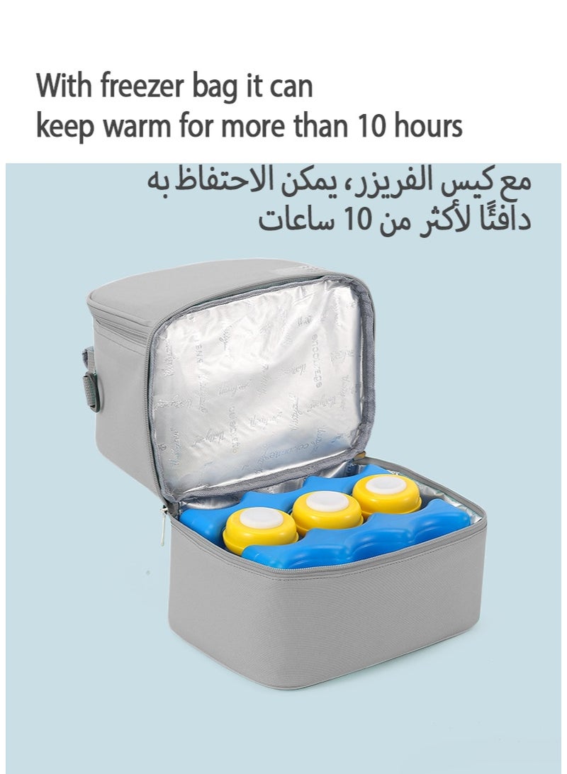 Jourvent Breast Pump Bag with Dual-Layer Design, Cooler and Moistureproof Compartments, Ideal for Outdoor Work and Breast Milk Storage (Pink) - Image 5