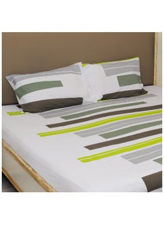 Home-Tex Design 3 Piece Hometex Design 100% Cotton King size printed flat sheet set DEAR - 1 Flat Sheet (240x260 cm) + 2 Pillow Covers (50x80 cm)  - Image 1