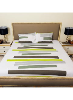 Home-Tex Design 3 Piece Hometex Design 100% Cotton King size printed flat sheet set DEAR - 1 Flat Sheet (240x260 cm) + 2 Pillow Covers (50x80 cm)  - Image 2