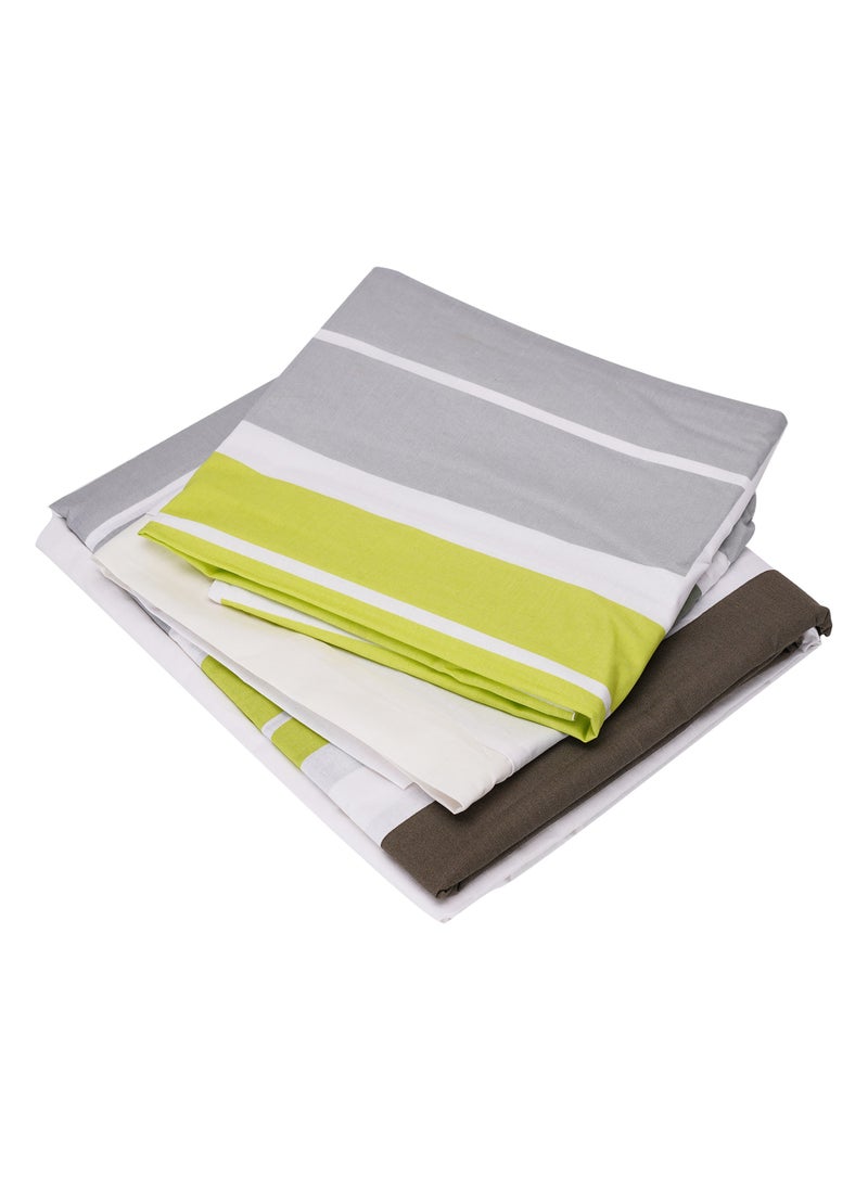 Home-Tex Design 3 Piece Hometex Design 100% Cotton King size printed flat sheet set DEAR - 1 Flat Sheet (240x260 cm) + 2 Pillow Covers (50x80 cm)  - Image 3