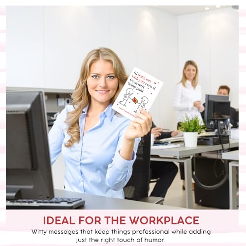 KATLADIZ 24 Packs Coworker Valentine Cards - Valentines Cards for Coworkers - The Office Valentines Day Card for Coworkers, Employees - 4.0''x 6.0'' Funny 6 Designs Card with Envelopes, Stickers - Image 3
