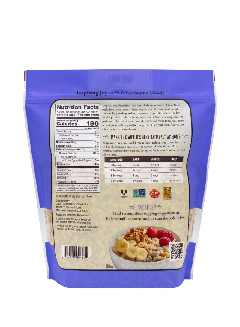 Bob's Red Mill Whole Grain Protein Rolled Oats - Image 2