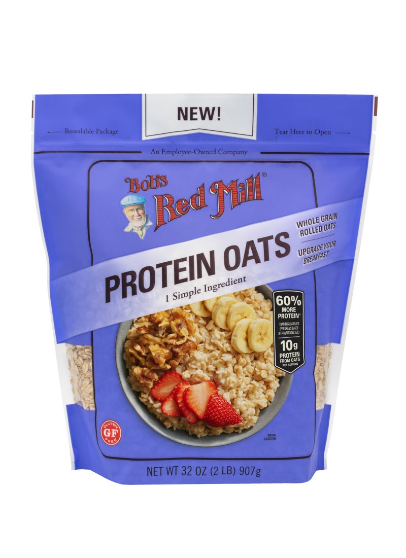 Bob's Red Mill Whole Grain Protein Rolled Oats 907g - Image 1