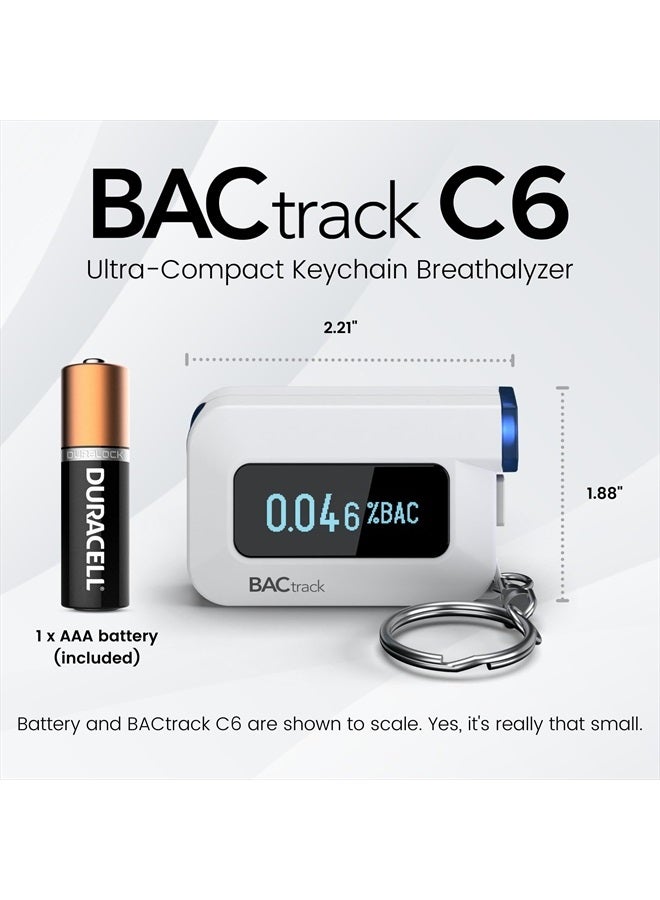BACtrack C6 Keychain Breathalyzer | Professional-Grade Accuracy | Optional Wireless Smartphone Connectivity | Compatible w/ Apple iPhone, Google & Samsung Android Devices | Apple HealthKit Integration - Image 2