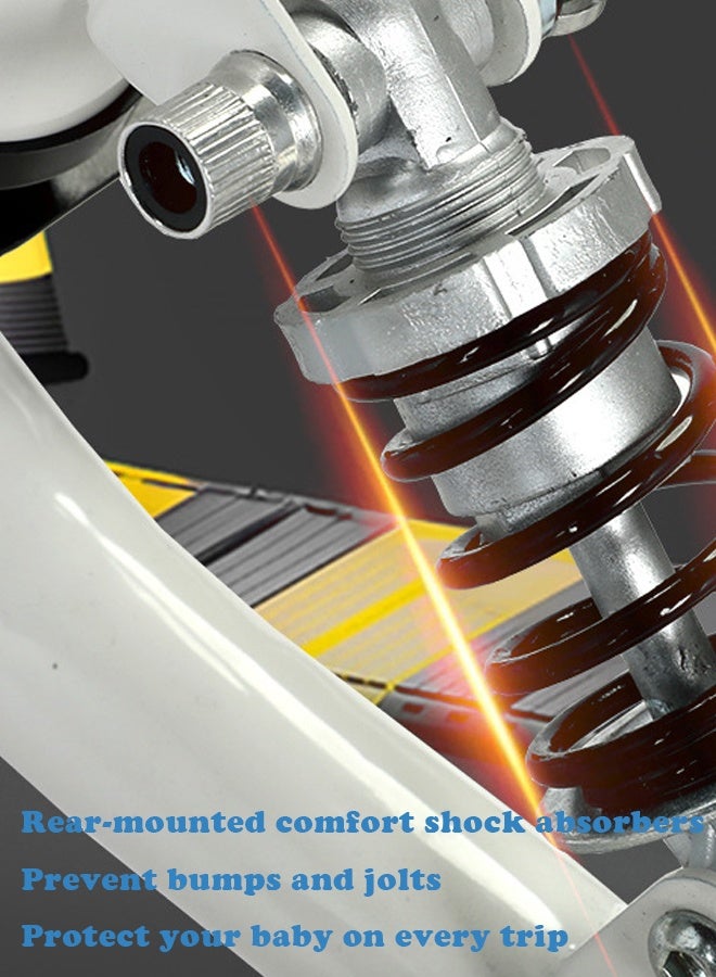 Kidilo 3 in 1 Tricycle for Kids | Toddler Trike for Kids Girls and Boys with Parent Handle, Canopy, Light & Music, Adjustable Push Handle, Guardrail, Baby Stroller Tricycle for 1-5 Years (Black) - Image 3