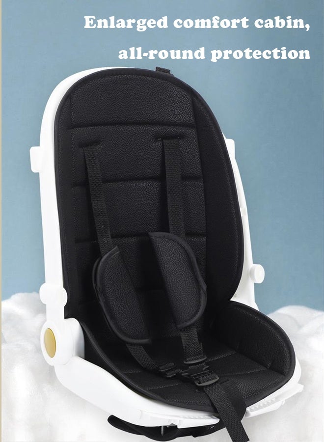 Kidilo 3 in 1 Tricycle for Kids | Toddler Trike for Kids Girls and Boys with Parent Handle, Canopy, Light & Music, Adjustable Push Handle, Guardrail, Baby Stroller Tricycle for 1-5 Years (Black) - Image 2