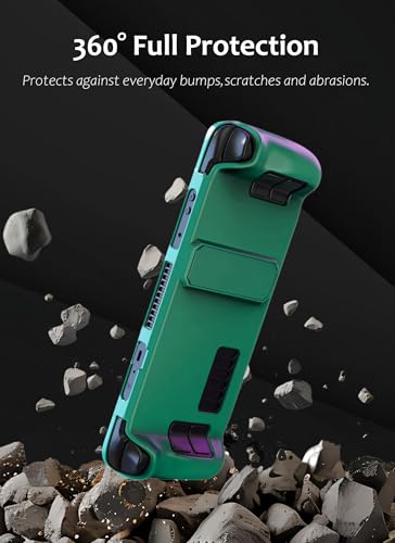 Sorandy Steam Deck Case, Steam Deck Carrying Case, Kickstand Protective Case for Steam Deck, Steam Deck Accessories with Drops, Scratches, Dust, Fingerprints, Hands Full - Image 2