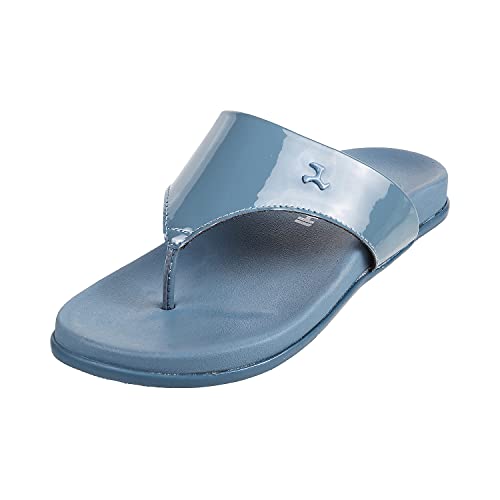 Mochi Womens Synthetic Blue Slippers (Size (6 UK (39 EU)) - Image 1
