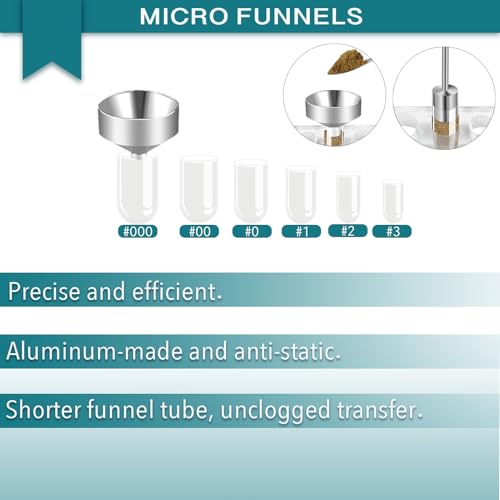 LELELUK Filling Tool Kit - Home & Lab Supplies with Micro Funnels & Lab Scoops - Complete Set with Instruction for Material Filling #000 00 0 1 2 3 - Image 3