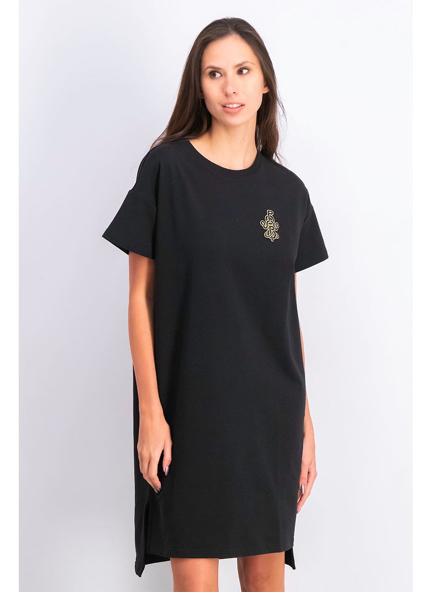 PUMA Women Sportswear Fit Short Sleeves Dress, Black  - Image 1