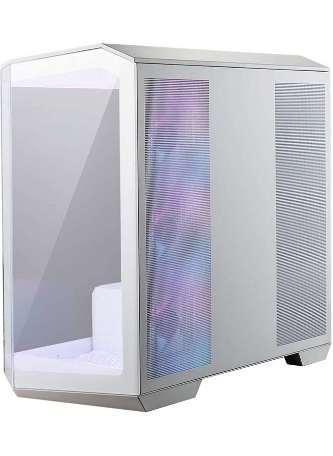 MSI MAG PANO M100R PZ Micro ATX Gaming Case, 270° Pano Temp Glass Panel, 4* aRGB Fans & Up to 360mm AIO, 1x 2.5"/3.5 Drive Bay, Support Back-Connect Motherboard, USB-/ USB-A| 306-7G24W21-809 White  - Image 2