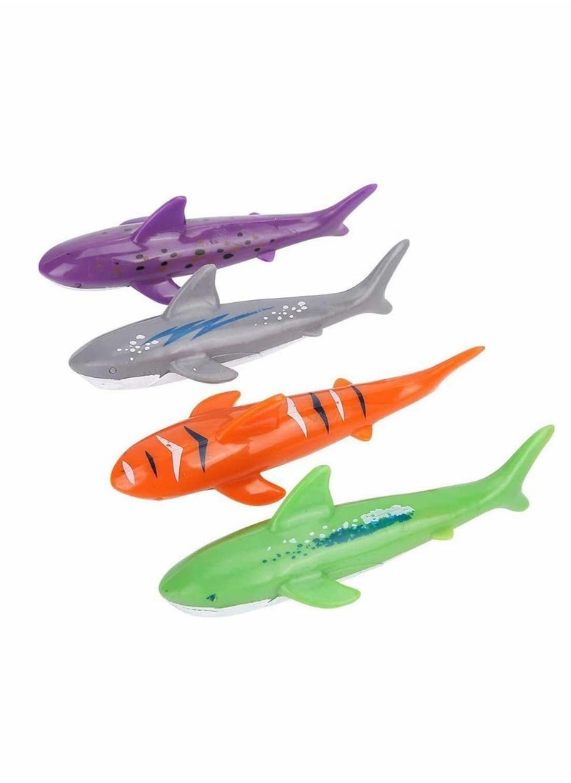 Excefore - Diving Toys Sticks, Swimming Pool Dive Stick Bath Water Toys Underwater Swim Beach Toy Shark Rocket Shape Throwing Torpedo Game Training Gift for Kids Boys Girls 6 7 8 Years Old (4 Pcs) - Image 1