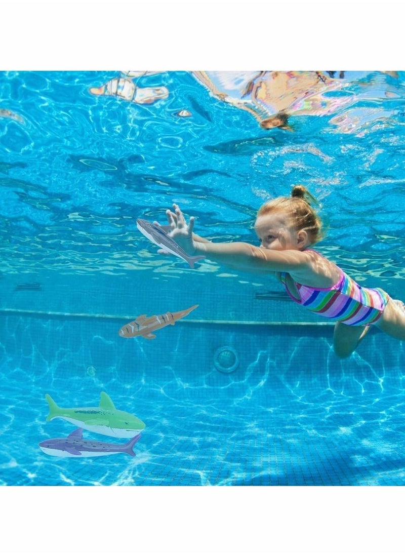 Excefore - Diving Toys Sticks, Swimming Pool Dive Stick Bath Water Toys Underwater Swim Beach Toy Shark Rocket Shape Throwing Torpedo Game Training Gift for Kids Boys Girls 6 7 8 Years Old (4 Pcs) - Image 1