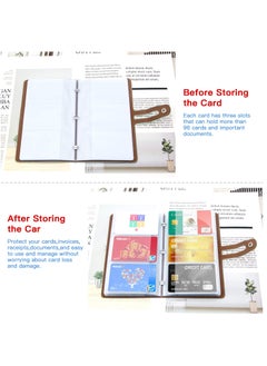 Excefore Credit Card Holder, Business Card Organizer Credit Cards Protector with 96 Card Slots RFID Blocking Business Cards Holder for Managing Your Different Cards to Prevent Loss or Damage (Green)  - Image 3