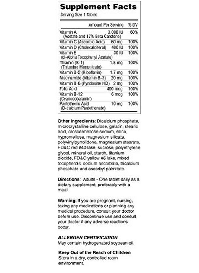 Mason Natural - Daily Multiple Vitamins Compare To One A Day Essentials Multivitamin Multimineral Supplement 365 Tablets Per Bottle Pack Of 2 Total 730 Tablets - Image 1