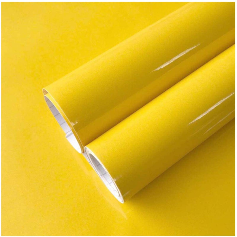 TANONE Countertop Contact Paper Yellow Wallpaper Self Adhesive Vinyl Wrap Thickened Decorative Paper Waterproof for Wallcovering Kitchen Cabinets Wardrobe Furniture Iridescent Glitter157 X787