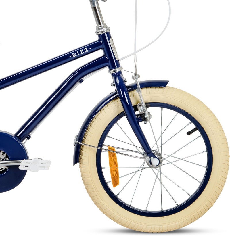 RIZZ Platinum Junior 14-Inch Kids Bike | 14-Inch Wheel Size | Adjustabe Seat | Training Wheels | Blue - Image 3