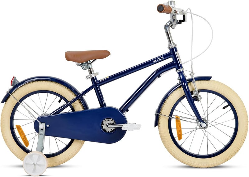 RIZZ Platinum Junior 14-Inch Kids Bike | 14-Inch Wheel Size | Adjustabe Seat | Training Wheels | Blue - Image 2