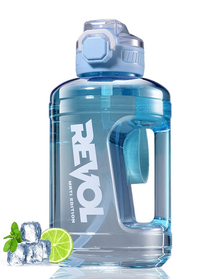 Generic 1.6L Water Bottle Large Drinking Bottle with Straw and Big Handle for Sports and Travel