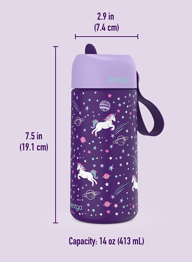 Bentgo Stainless Steel Insulated Watter Bottle 413 Ml - Unicorn - Image 2