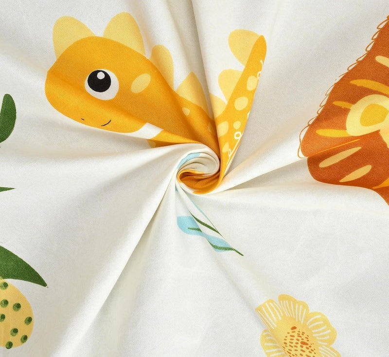 Filymore Cute Lion Double Bed Sheet for Queen Size Bed with 2 Pillow Covers for Kids Bedroom 240 TC Made with Pure Microfiber Color Blue and Yellow 90x90 inches - Image 4