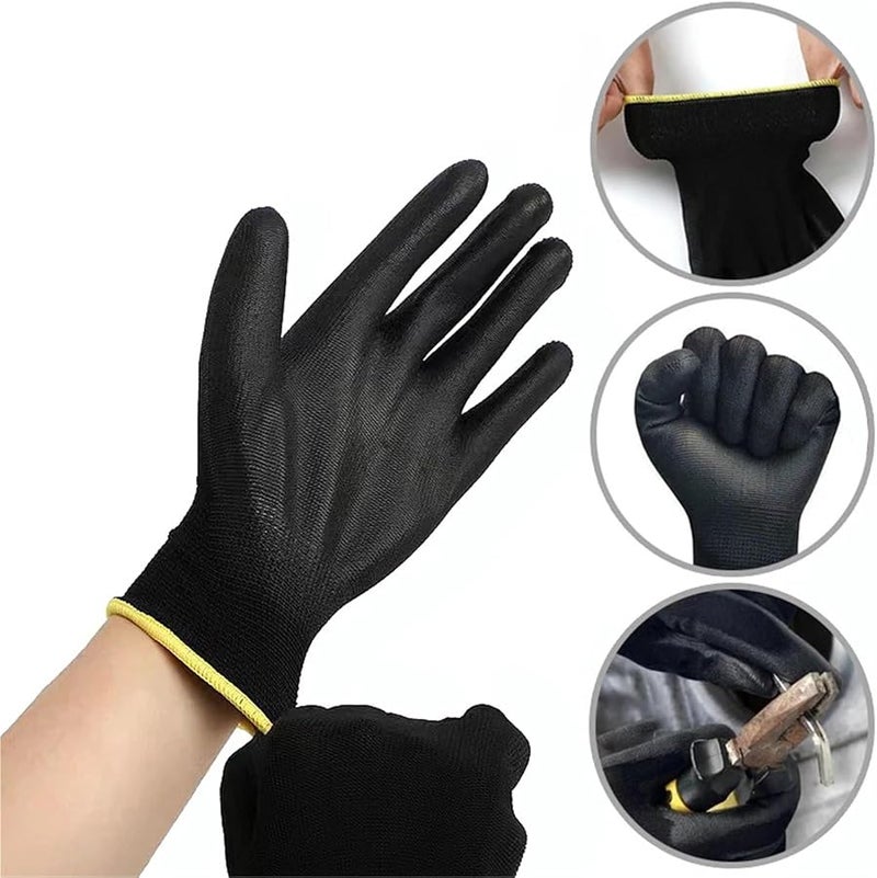 قفازات العمل القطنية الصغيرة 12 زوجًا قفازات النايلون الآمنة للبستنة - Image 3