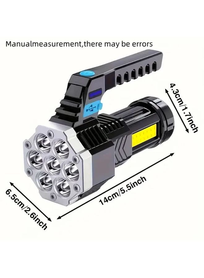 Seven Hole Portable LED Flashlight Ultra Bright Light Long Battery Life - Image 5