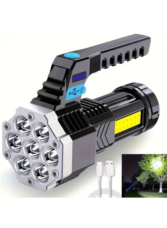 Seven Hole Portable LED Flashlight Ultra Bright Light Long Battery Life - Image 2