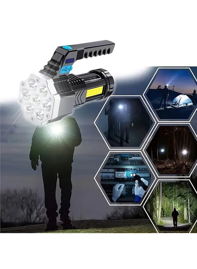 Seven Hole Portable LED Flashlight Ultra Bright Light Long Battery Life - Image 3
