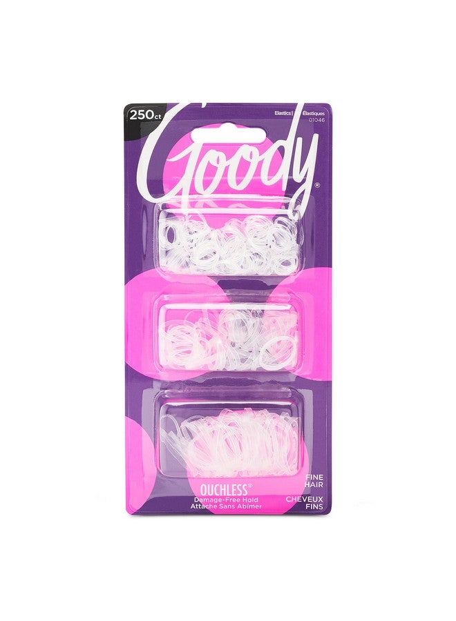 قودي  ربطات شعر جودي أوتشليس بوليباند - 250 قطعة، شفافة، من اللاتكس لشعر النساء، سهلة الانزلاق، إكسسوارات شعر فائقة الثبات للنساء والرجال، تصميم حافة تثبيت آمنة، لجميع أنواع الشعر - Image 1