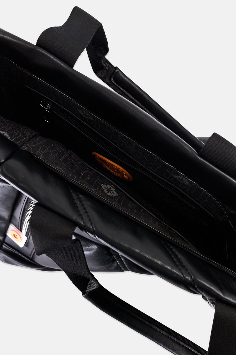 REFRESH Women Brand Logo Tote Bag, Black - Image 2