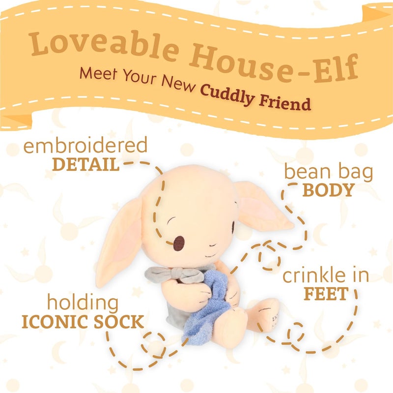 Kids Preferred Harry Potter Dobby Plush Stuffed Animal The Lovable House Elf Holding His Iconic Sock for Babies, Toddlers, and Kids 15 inches - Image 3